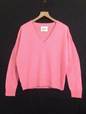 White + Warren V-neck Cashmere Sweater Sample - Small - NWT